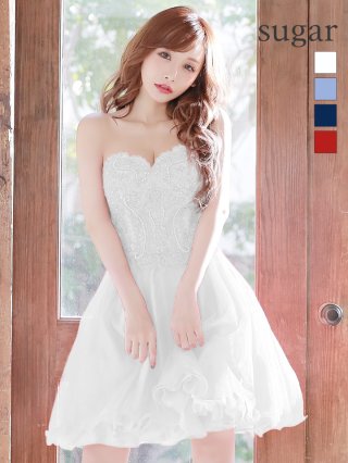 Lip line/リップライン】ベア/ ビーズ刺繍/ フレア/ミニ/ ミニ