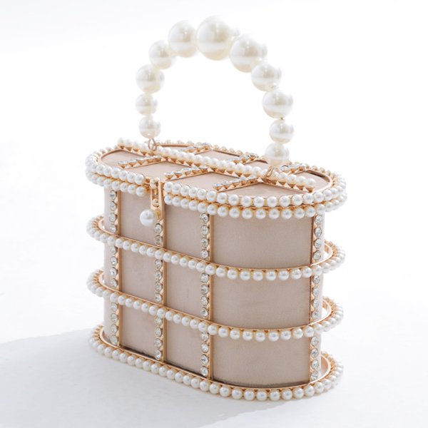 画像4: ラインストーン/パールボックスバッグ【1カラー】[OF01A] (4)