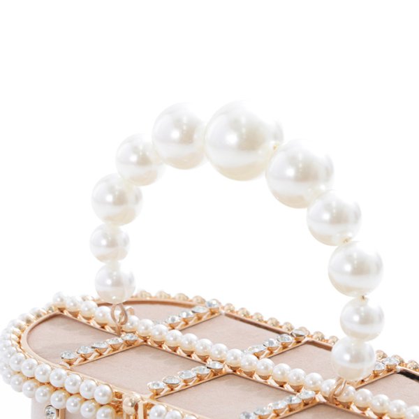 画像6: ラインストーン/パールボックスバッグ【1カラー】[OF01A] (6)