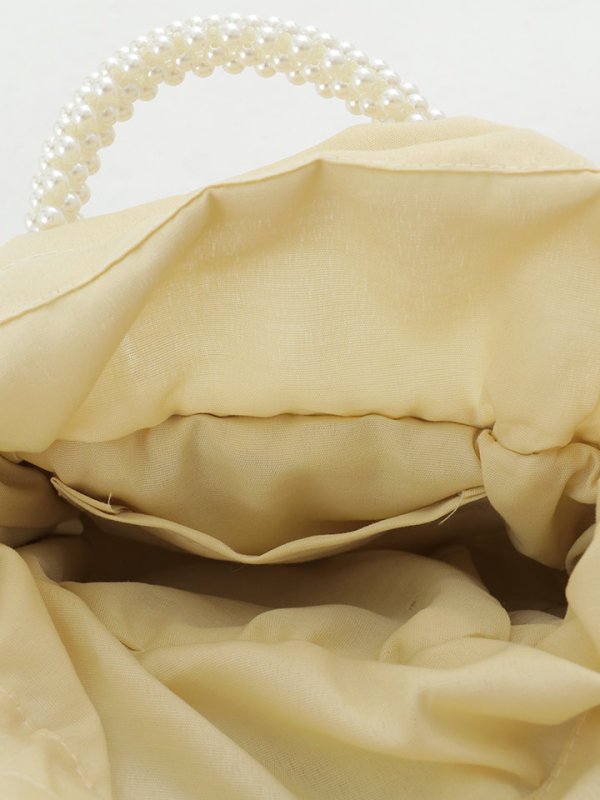 画像8: 【バッグ】パールハンドル編みバッグ【1カラー】[YMT] (8)