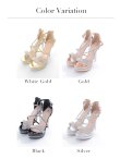 画像32: 【COMEX】 3color/ 12cmヒール/ ビジュー/ オープントゥ/ ハイヒール/ ストラップサンダル[OF02] (32)