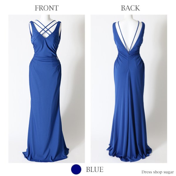 画像7: 【Lip line/リップライン】胸元クロス/ウエストサイドカット/マーメイド/キャバドレスlong[HC03] (7)