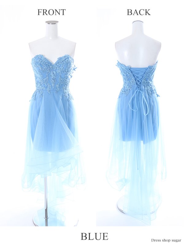 画像9: 【Lip line/リップライン】ベア/ビジュー/ショートinロング/キャバドレス long[HC03] (9)