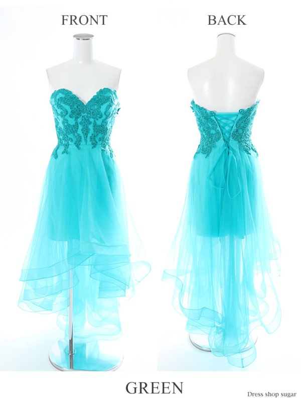 画像8: 【Lip line/リップライン】ベア/ビジュー/ショートinロング/キャバドレス long[HC03] (8)