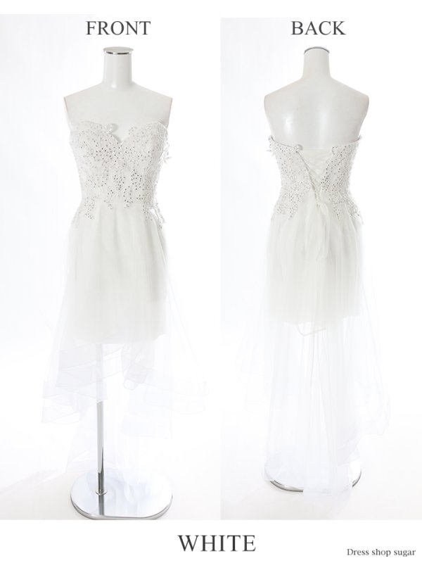 画像7: 【Lip line/リップライン】ベア/ビジュー/ショートinロング/キャバドレス long[HC03] (7)