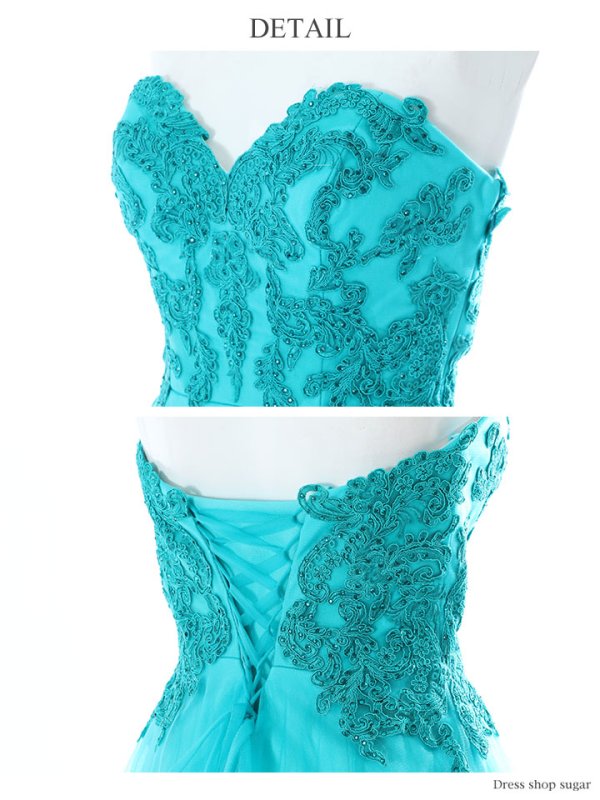 画像12: 【Lip line/リップライン】ベア/ビジュー/ショートinロング/キャバドレス long[HC03] (12)