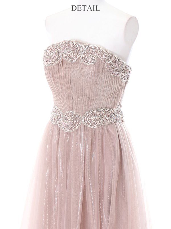 画像11: 【Lip line/リップライン】ベア/ビジュー/ チュール/ Aライン/ ロング/ キャバドレス long[HC03] (11)