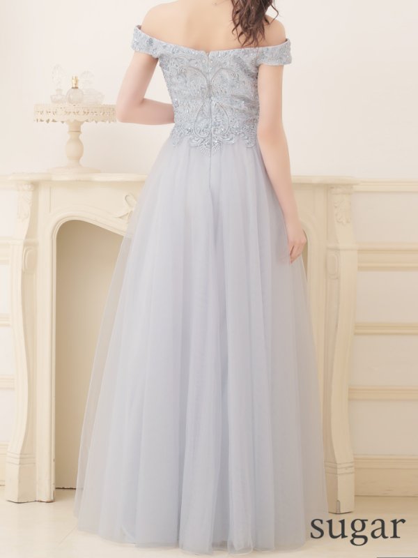 画像6: 【Lip line/リップライン】ビジュー/ チュール/ Aライン/ ロング/ キャバドレス long[HC03] (6)