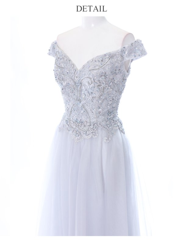 画像11: 【Lip line/リップライン】ビジュー/ チュール/ Aライン/ ロング/ キャバドレス long[HC03] (11)