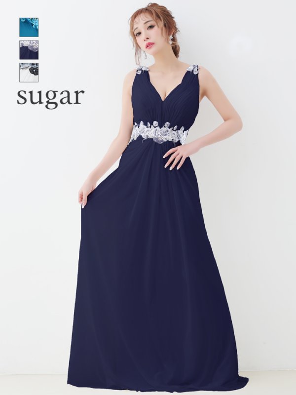 画像3: 【Lip line/リップライン】フラワー刺繍/チュール/スピンドル/ロングドレス /キャバドレスlong[HC03] (3)