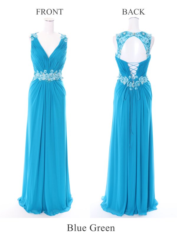 画像8: 【Lip line/リップライン】フラワー刺繍/チュール/スピンドル/ロングドレス /キャバドレスlong[HC03] (8)