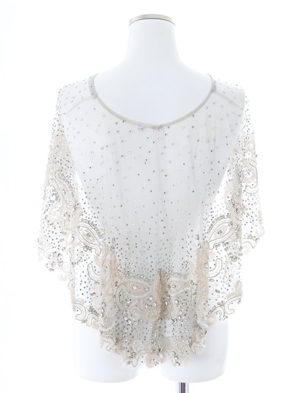 画像4: 【Lip line/リップライン】レース/ ビジュー刺繍/ ショール[OF05] (4)