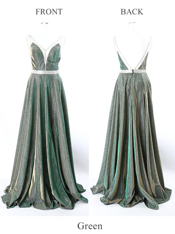 画像9: Lサイズあり【Lip line/リップライン】ラメニット/ シアーレース/ スリット/ キャバドレス long[HC03] (9)