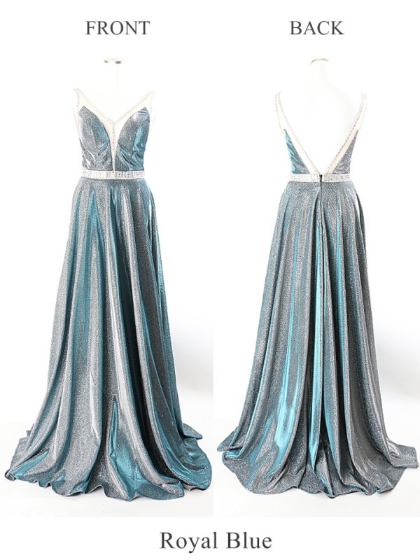 画像7: Lサイズあり【Lip line/リップライン】ラメニット/ シアーレース/ スリット/ キャバドレス long[HC03] (7)