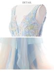画像47: 【圓谷はく / 関西コレクション着用】【Lip line/リップライン】フラワー刺繍/ 2段フレア/ Aライン/ チュール/ プリンセス/ ロングドレス/ キャバドレスlong[HC03] (47)