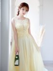 画像14: 【関西コレクション着用】【Lip line/リップライン】ラメ/ 刺繍レース/ ノースリーブ/ チュール/ Aライン/ ロングドレス/ キャバドレスlong[OF05] (14)