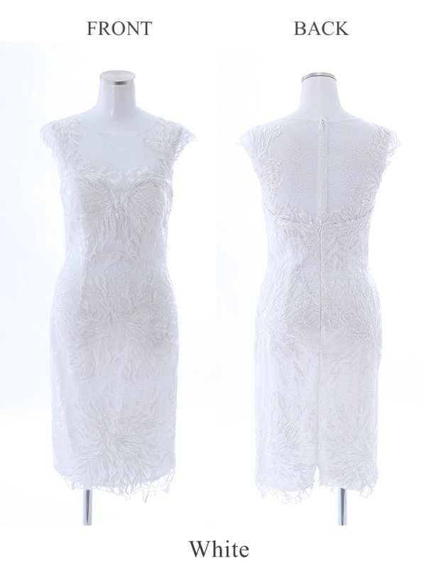 画像2: 【Lip line/リップライン】ラメ/ デザイン刺繍/ タイト/ ミニドレス/ キャバドレス[HC03] (2)