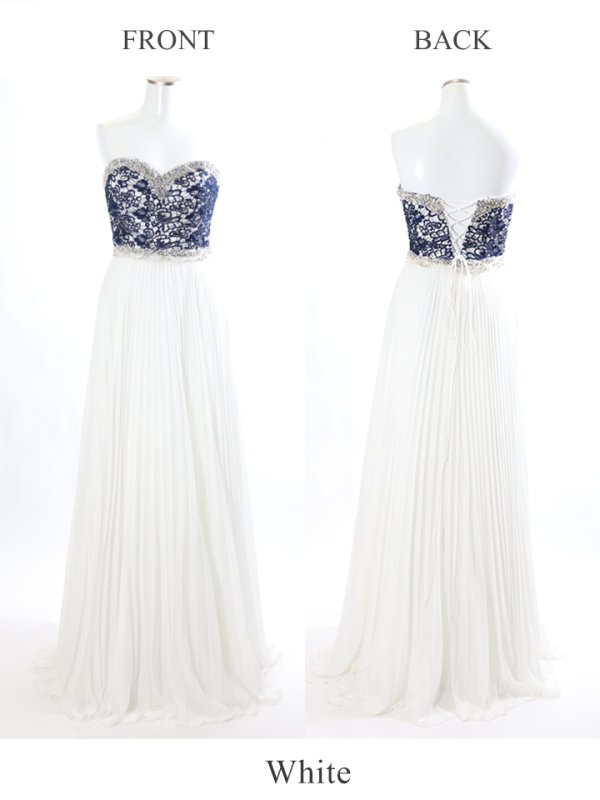 画像6: 【Lip line/リップライン】プリーツ/ ベア/ ロング/ キャバドレスlong[HC03] (6)