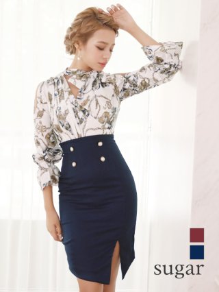 DEA.by ROBE de FLEURS/SUGARティアードドレス ネイビー DEA.by ROBE de FLEURS】ネイビー - sugar