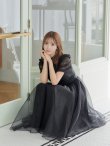 画像4: Lサイズあり【DEA. by ROBE de FLEURS/ディアバイローブドフルール】チュールxレースブラウスセット/ パフスリーブ/ キャミソール/ フレア/ ミモレ丈/ ワンピース/ キャバドレス[OF2] (4)