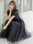 画像6: Lサイズあり【DEA. by ROBE de FLEURS/ディアバイローブドフルール】チュールxレースブラウスセット/ パフスリーブ/ キャミソール/ フレア/ ミモレ丈/ ワンピース/ キャバドレス[OF2] (6)