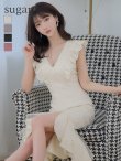 画像5: Lサイズあり【DEA. by ROBE de FLEURS/ディアバイローブドフルール】マーメイド/ フリル/ バストカット/ ワンピース/ ミディアムドレス/ キャバドレス[OF2] (5)