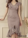 画像22: Lサイズあり【DEA. by ROBE de FLEURS/ディアバイローブドフルール】マーメイド/ フリル/ バストカット/ ワンピース/ ミディアムドレス/ キャバドレス[OF2] (22)