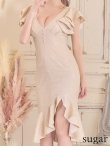 画像4: Lサイズあり【DEA. by ROBE de FLEURS/ディアバイローブドフルール】マーメイド/ 総レース/ フリル/ ワンピース/ 膝丈/ ミディアム/タイト/ ミニドレス/ キャバドレス[OF2] (4)