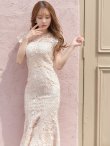 画像4: Lサイズあり【DEA. by ROBE de FLEURS/ディアバイローブドフルール】マーメイド/ フローラルレース/ ミディアム丈/ キャバドレス[OF2] (4)