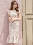 画像5: Lサイズあり【DEA. by ROBE de FLEURS/ディアバイローブドフルール】マーメイド/ フローラルレース/ ミディアム丈/ キャバドレス[OF2] (5)