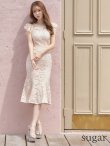 画像7: Lサイズあり【DEA. by ROBE de FLEURS/ディアバイローブドフルール】マーメイド/ フローラルレース/ ミディアム丈/ キャバドレス[OF2] (7)