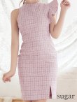 画像47: 門りょうちゃん着用☆Lサイズあり【DEA.by ROBE de FLEURS/ディアバイローブドフルール】ラメツイード/ アシンメトリー/ フリル/ タイト/ ミディアム丈/ ワンピース/ ミニドレス/ キャバドレス[OF2] (47)
