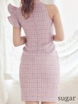 画像48: 門りょうちゃん着用☆Lサイズあり【DEA.by ROBE de FLEURS/ディアバイローブドフルール】ラメツイード/ アシンメトリー/ フリル/ タイト/ ミディアム丈/ ワンピース/ ミニドレス/ キャバドレス[OF2] (48)