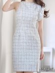 画像30: 門りょうちゃん着用☆Lサイズあり【DEA.by ROBE de FLEURS/ディアバイローブドフルール】ラメツイード/ アシンメトリー/ フリル/ タイト/ ミディアム丈/ ワンピース/ ミニドレス/ キャバドレス[OF2] (30)