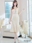 画像10: Lサイズあり【DEA.by ROBE de FLEURS/ディアバイローブドフルール】ケミカルレース/ マーメード/ ミディアム丈/ ワンピース/ キャバドレス[OF2] (10)