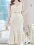 画像11: Lサイズあり【DEA.by ROBE de FLEURS/ディアバイローブドフルール】ケミカルレース/ マーメード/ ミディアム丈/ ワンピース/ キャバドレス[OF2] (11)