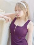 画像6: XS-Lサイズあり☆【DEA. by ROBE de FLEURS/ディアバイローブドフルール】ジップ/ ZIP/ ワッフル/ ノースリーブ/ タイト/ ミディアム丈/ キャバドレス[OF2] (6)