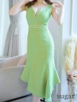 画像14: XS-Lサイズあり【DEA.by ROBE de FLEURS/ディアバイローブドフルール】スプリングツイード/ マーメイド/ アシンメトリー裾/ ジップ/ タイト/ ミディアム丈/ ワンピース/ キャバドレス[OF2] (14)