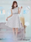 画像7: Lサイズあり【DEA. by ROBE de FLEURS/ディアバイローブドフルール】スプリングツイード/ フレア/ ミディ丈/ ひざ丈/ ミディアムドレス/ ワンピース/ キャバドレス[OF2] (7)
