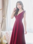 画像21: Lサイズあり【DEA.by ROBE de FLEURS/ディアバイローブドフルール】ショルダーリボン/ チュール/ フレア/ Aライン/ ストレッチ/ ミディアム丈/ ワンピース/ キャバドレス[OF2] (21)
