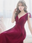 画像22: Lサイズあり【DEA.by ROBE de FLEURS/ディアバイローブドフルール】ショルダーリボン/ チュール/ フレア/ Aライン/ ストレッチ/ ミディアム丈/ ワンピース/ キャバドレス[OF2] (22)