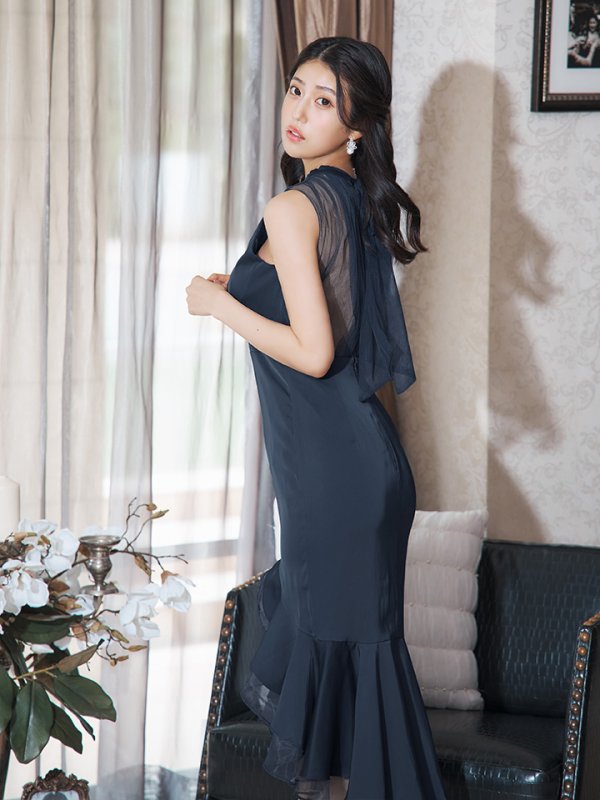 ネイビー モデル:阿部なつき 身長:160cm 着用サイズ:Sサイズ