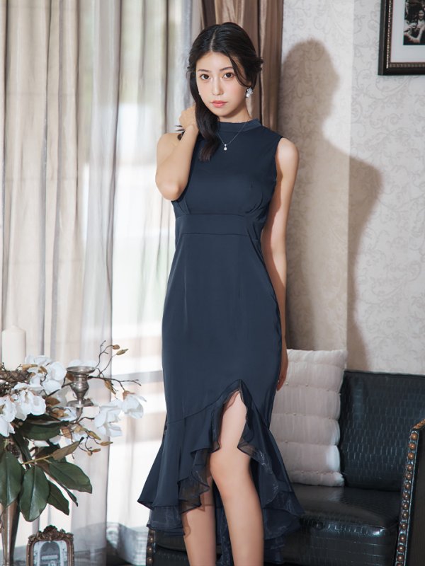 ネイビー モデル:阿部なつき 身長:160cm 着用サイズ:Sサイズ