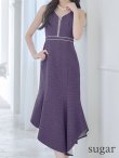 画像8: Lサイズあり【DEA.by ROBE de FLEURS/ディアバイローブドフルール】アシンメトリー裾/ フロントジッパー/ ノースリーブ/ ミディアム丈/ ミモレ丈/ ミディアムドレス/ キャバドレス[OF2] (8)
