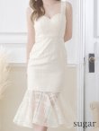 画像16: Lサイズあり【DEA. by ROBE de FLEURS/ディアバイローブドフルール】マーメイド/ サテン/ ノースリーブ/ チェック柄/ ワンピース/ ミモレ丈/ マキシ丈/ ミディアムドレス/ キャバドレス[OF2] (16)