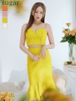 画像14: XSサイズあり【DEA.by ROBE de FLEURS/ディアバイローブドフルール】ダブルボタン/ ツイード/ フリンジ/ マーメイド/ セットアップ/ ミディアムドレス/ キャバドレス[OF2] (14)