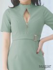 画像16: Lサイズあり【DEA. by ROBE de FLEURS/ディアバイローブドフルール】ベルト/ ジッパー/ 袖付き/ 半袖/ シンプル/ レディ/ ワンピース/ ミモレ丈/ マキシ丈/ ミディアムドレス/ キャバドレス[OF2] (16)