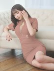 画像38: Lサイズあり【DEA. by ROBE de FLEURS/ディアバイローブドフルール】ベルト/ ジッパー/ 袖付き/ 半袖/ シンプル/ レディ/ ワンピース/ ミモレ丈/ マキシ丈/ ミディアムドレス/ キャバドレス[OF2] (38)