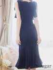 画像23: Lサイズあり【DEA./ディア】ショルダーリボン/ マーメイド/ ノースリーブ/ ワンカラー/ ミモレ丈/ ミディアムドレス/ キャバドレス[OF2] (23)