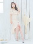 画像3: Lサイズあり【DEA. by ROBE de FLEURS/ディアバイローブドフルール】オフショル/ マーメード/ フリル/ ニット/ ツイード/ ミモレ丈/ ミディアムドレス/ キャバドレス[OF2] (3)